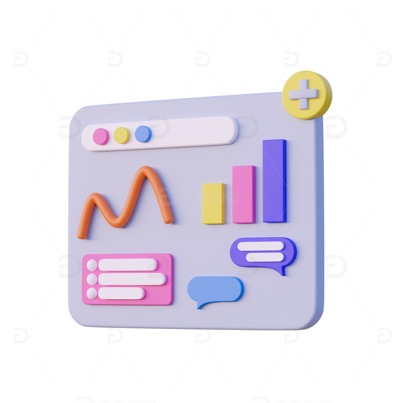 3D立体数据分析数据报表财务报告金融