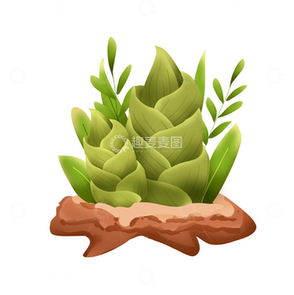 源文件下载【趣麦麦图】矢量手绘春天春笋装饰元素