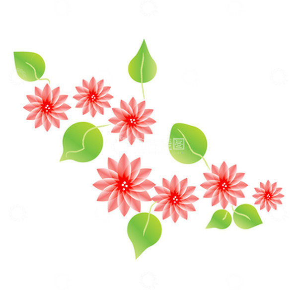 源文件下载【趣麦麦图】荷花荷叶花朵夏季初夏简约花朵