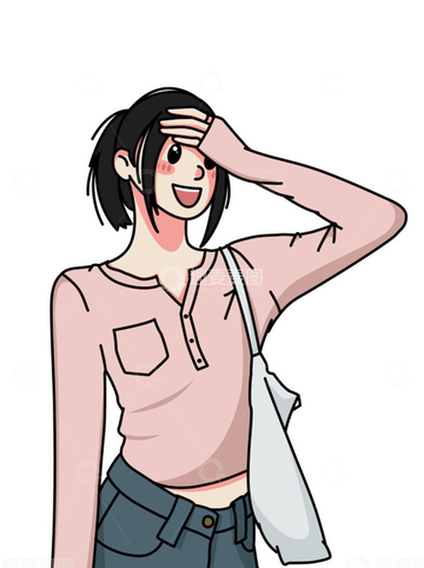 源文件下载【趣麦麦图】三八妇女节女神节手绘女生插画