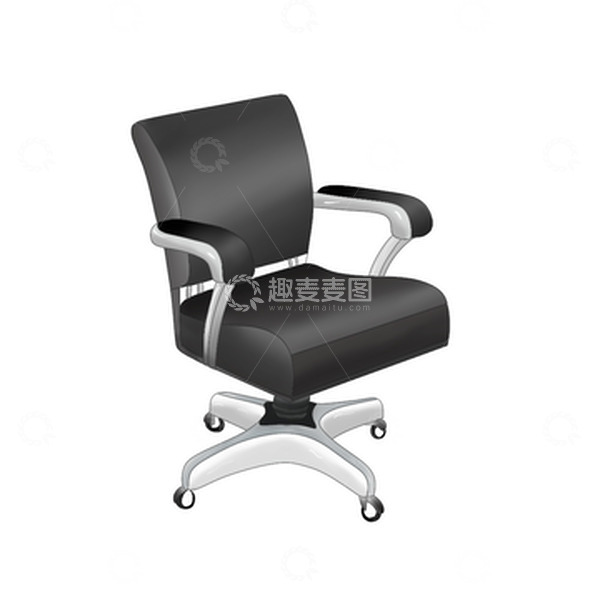 源文件下载【趣麦麦图】办公用品 电脑椅 老板椅 手绘卡通