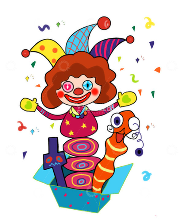 源文件下载【趣麦麦图】愚人节小丑惊吓盒子