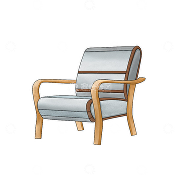源文件下载【趣麦麦图】中式沙发 木沙发 卡通沙发 手绘 免抠