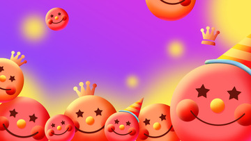 欢乐氛围愚人节小丑脸背景