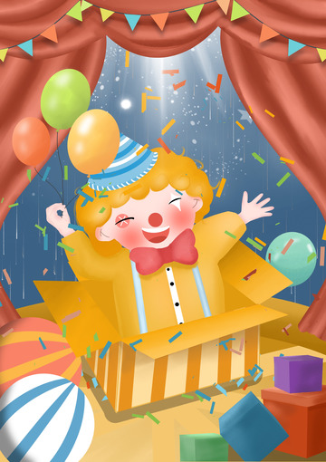 愚人节小丑背景