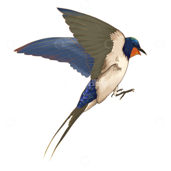 源文件下载【趣麦麦图】春分燕子元素