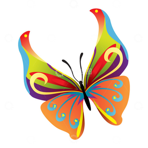 源文件下载【趣麦麦图】-春天春季蝴蝶装饰飞舞彩色蝴蝶