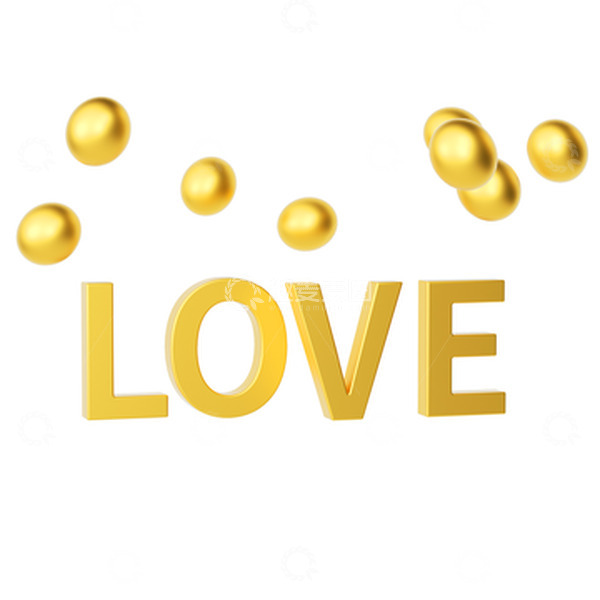 源文件下载【趣麦麦图】3D元素之LOVE英文创意字体元素