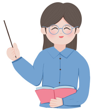 手绘卡通女老师
