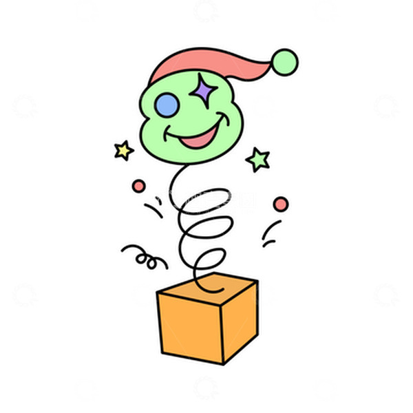 源文件下载【趣麦麦图】愚人节整蛊惊吓盒子弹簧小丑