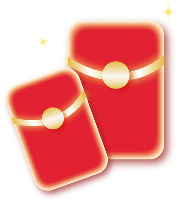 大促红色立体成组红包