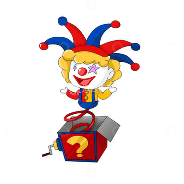 源文件下载【趣麦麦图】愚人节弹簧杂耍小丑惊喜惊吓盒