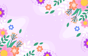 春天花朵淡雅背景简约背景花朵装饰