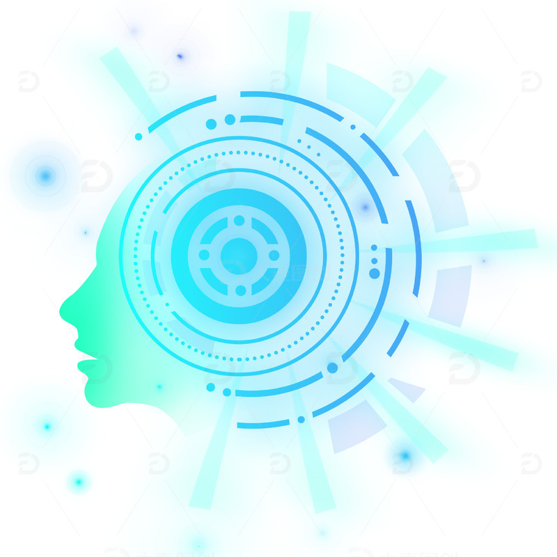源文件下载【趣麦麦图】抽象人工智能科技抽象大脑线条
