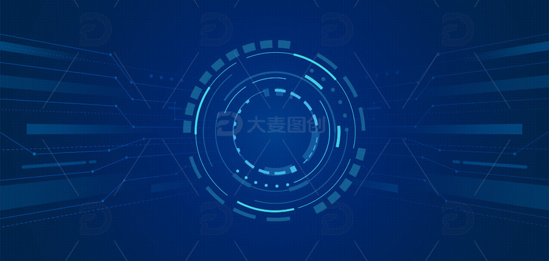 源文件下载【趣麦麦图】蓝色科技光圈背景