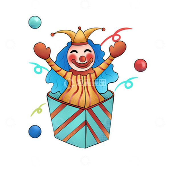 源文件下载【趣麦麦图】小丑手绘愚人节