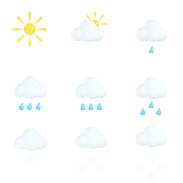3D元素之天气预报图标小元素