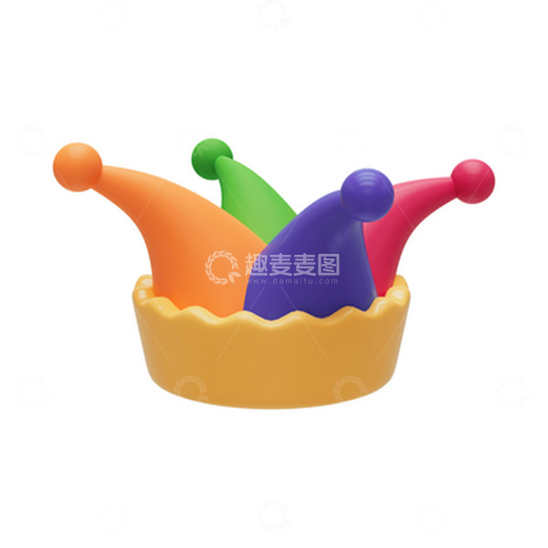 源文件下载【趣麦麦图】3D愚人节小丑帽