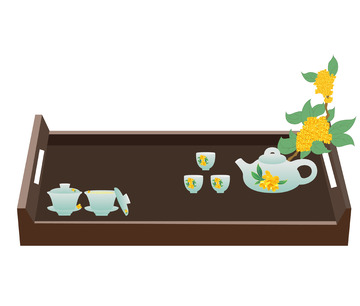 桂花茶系列素材