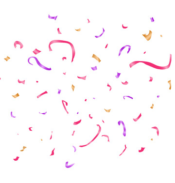 彩带碎纸漂浮元素