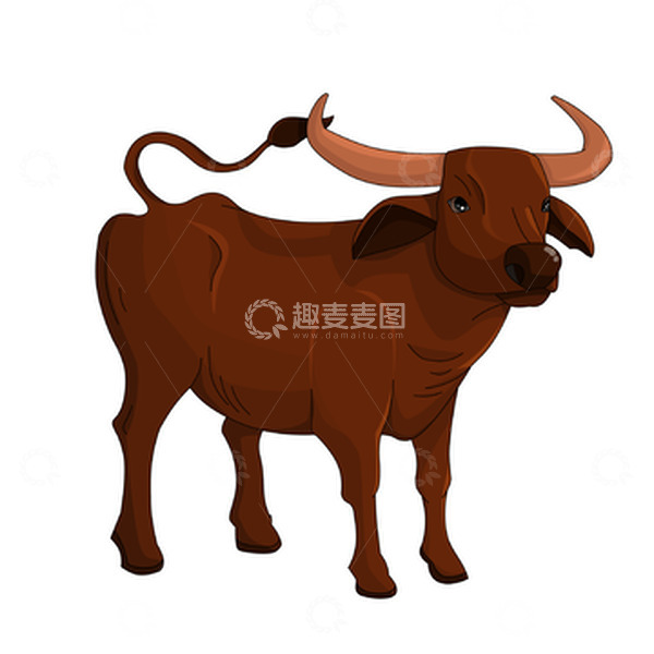 源文件下载【趣麦麦图】清明节动物水牛牧牛耕牛