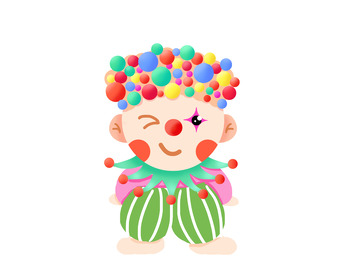 愚人节卡通小丑插画