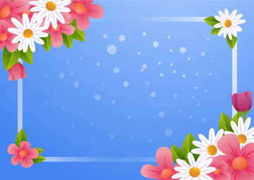 春天淡雅浅色简约花朵雏菊花束