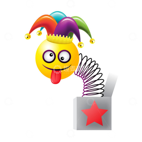 源文件下载【趣麦麦图】愚人节搞怪鬼脸惊喜盒子惊吓盒子弹簧