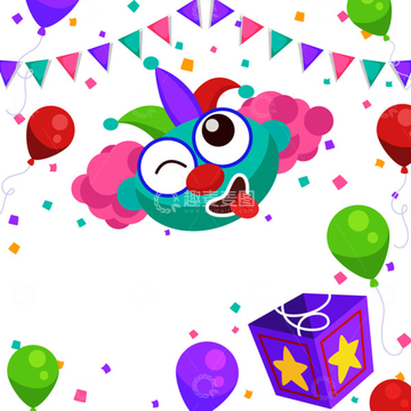 源文件下载【趣麦麦图】愚人节搞怪彩带惊吓盒子惊喜盒子弹簧气球