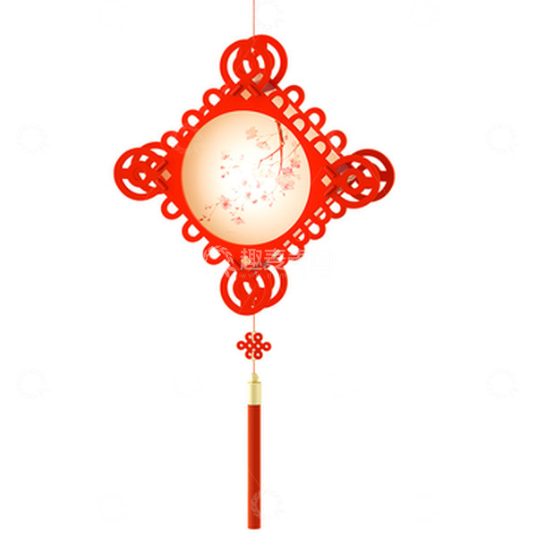 源文件下载【趣麦麦图】中国风传统古典中国结红色灯笼