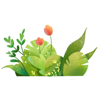 扁平肌理风草丛