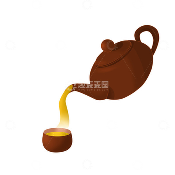 源文件下载【趣麦麦图】-倒茶茶壶茶杯茶水元素