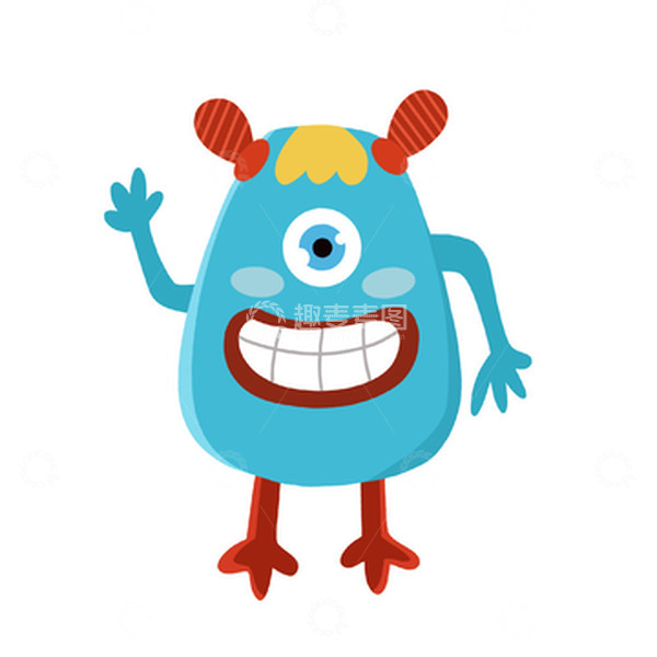 源文件下载【趣麦麦图】愚人节小怪兽元素