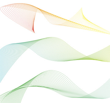 冷暖渐变文艺科技企业线条高科技风曲线