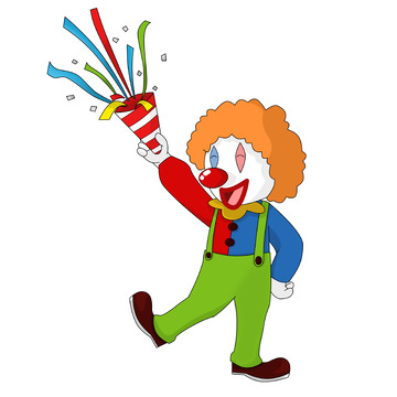 放礼炮的开心小丑