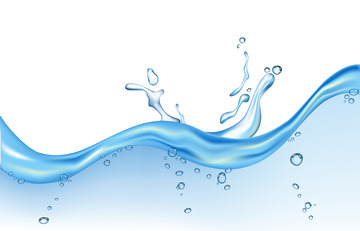 水花浪花水滴水特效液体流动水面