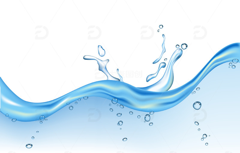 水花浪花水滴水特效液体流动水面