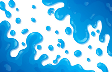 水花水滴液体流动卡通水花