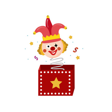 愚人节小丑弹簧小丑惊吓盒子杂耍