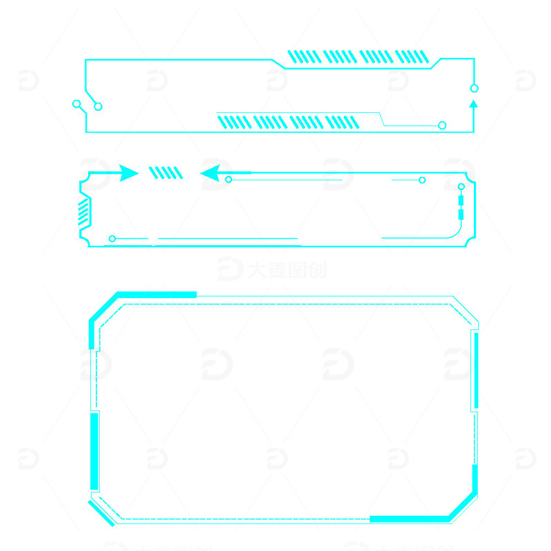 发光箭头边框科技感渐变高级感