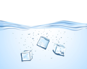 水花浪花水滴水特效液体流动水面冰块