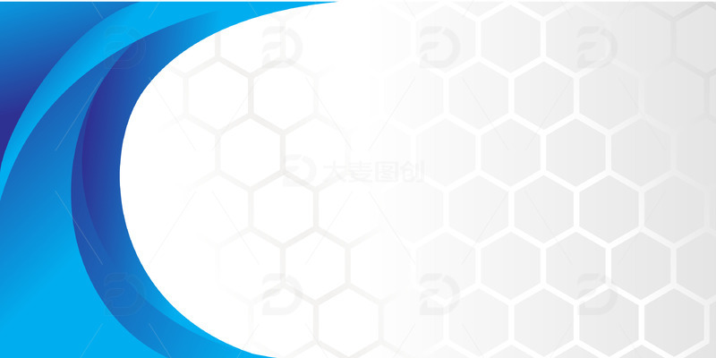源文件下载【趣麦麦图】商务封面企业海报蜂窝曲线色块