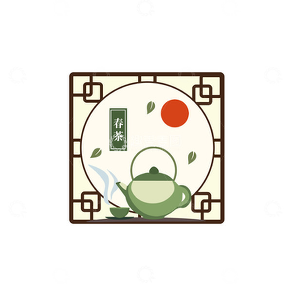源文件下载【趣麦麦图】春茶古风中式茶叶茶杯茶壶采茶泡茶