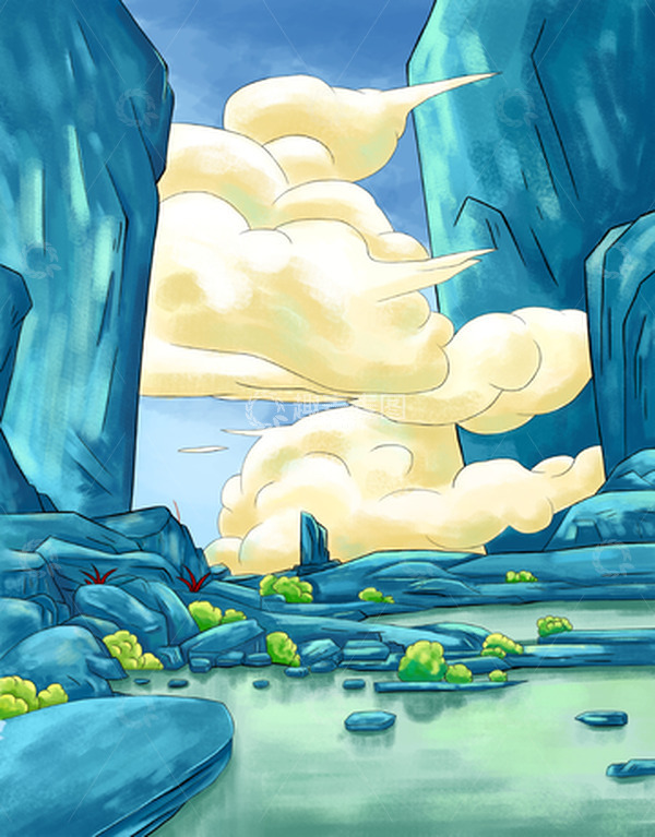 源文件下载【趣麦麦图】春天青山绿水旅游风景