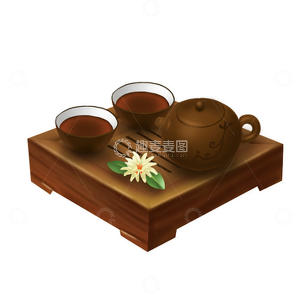 源文件下载【趣麦麦图】茶，春茶,茶杯,泡茶工具，茶桌，茶壶