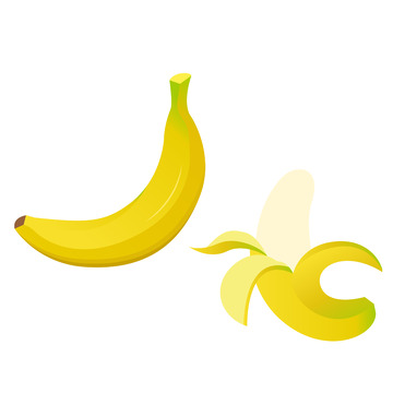 黄色香蕉卡通手绘图