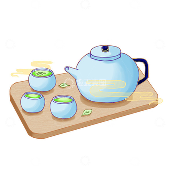 源文件下载【趣麦麦图】春茶茶叶茶杯泡茶工具茶水喝茶
