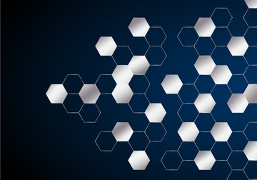 科技质感未来蜂窝未来商务蓝色背景