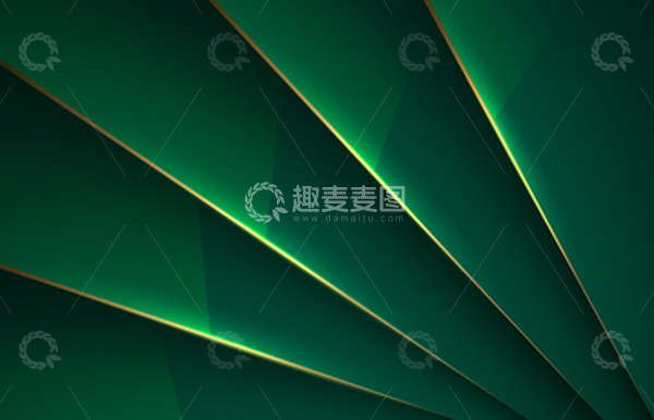 源文件下载【趣麦麦图】科技质感扇叶光效金属绿色背景