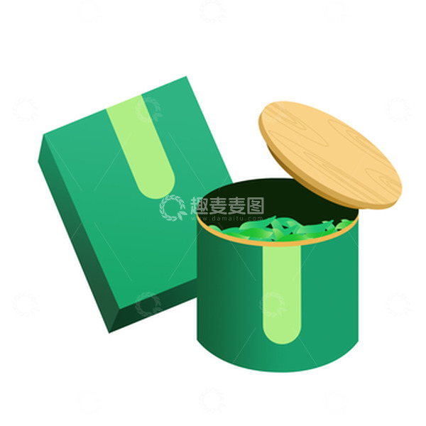 源文件下载【趣麦麦图】春茶礼盒包装盒茶叶元素